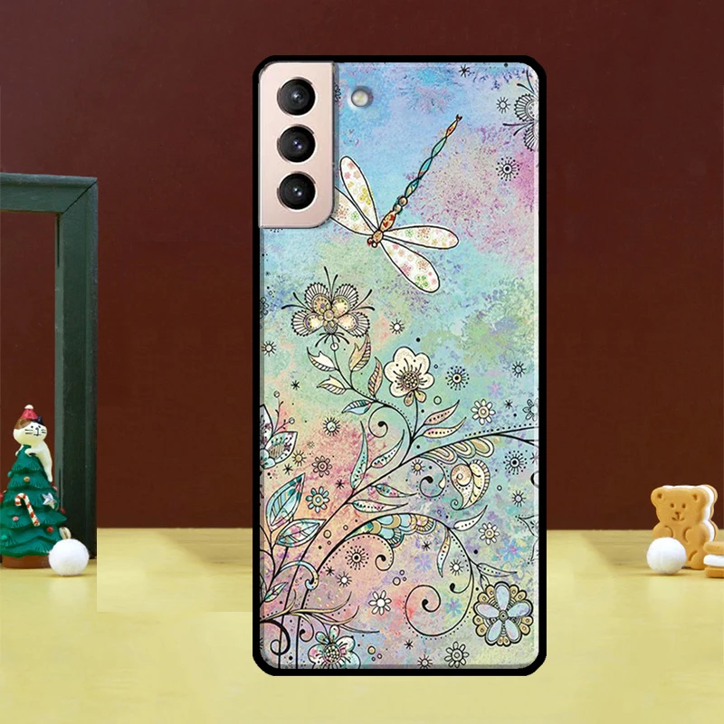 Чехол со стрекозой для Samsung Galaxy S23 S22 Ultra S21 FE S9 S10 Note 10 Plus S20 | Чехлы