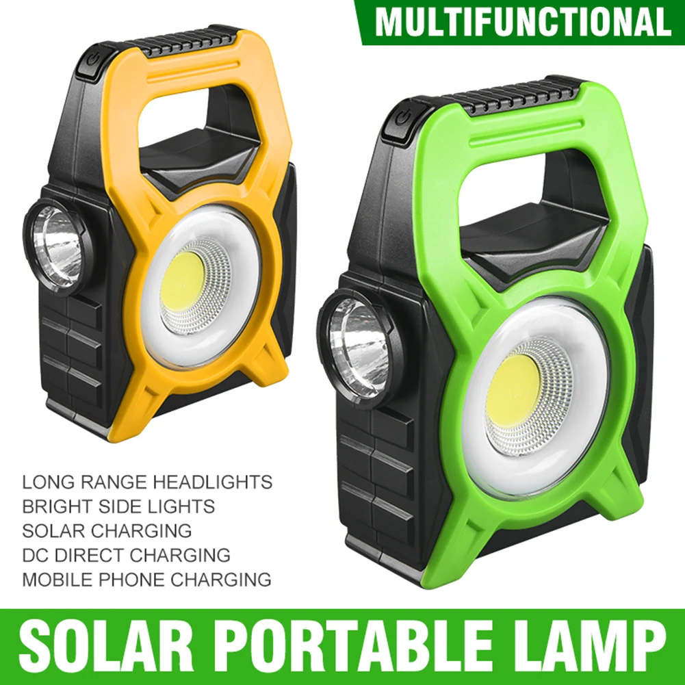 

Светодиодный Рабочий фонарь на солнечной батарее, Водонепроницаемый аварийный прожектор с COB матрицей, 300 люмен, IPX4, ручная лампа с USB-зарядк...