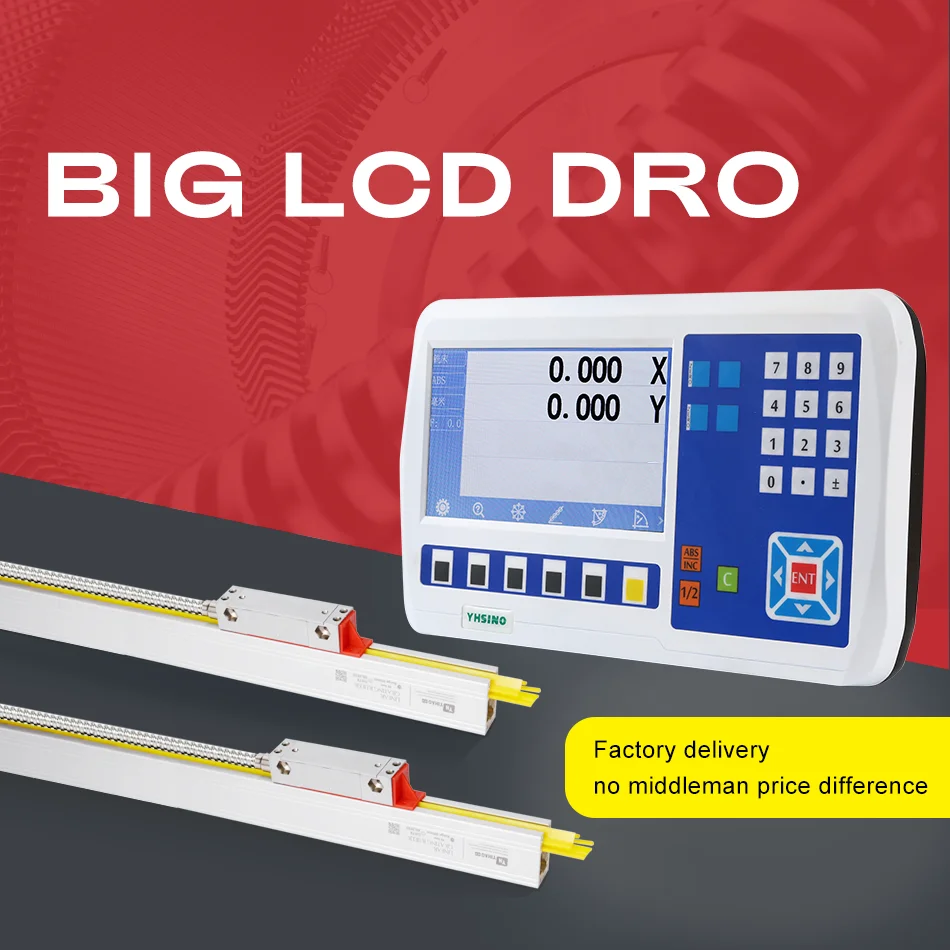 

Lathe Mill CNC Dro Big Lcd Display YH800-2V/3V Digital Readout Kit Linear Encoder Set 5U 5V TTL 100 200 300 400 500 600 700 800