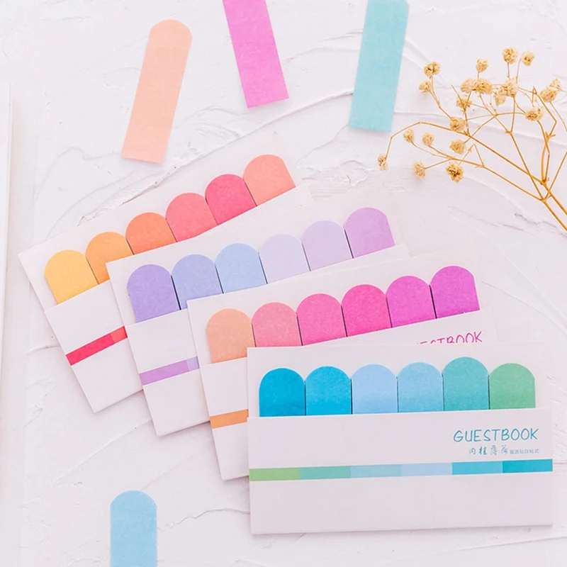

Gradient Colorful Sticky Notes Notepad Memo Pad Office Supplies School Stationery DIY Scrapbooking Adhesive Planner Sticket