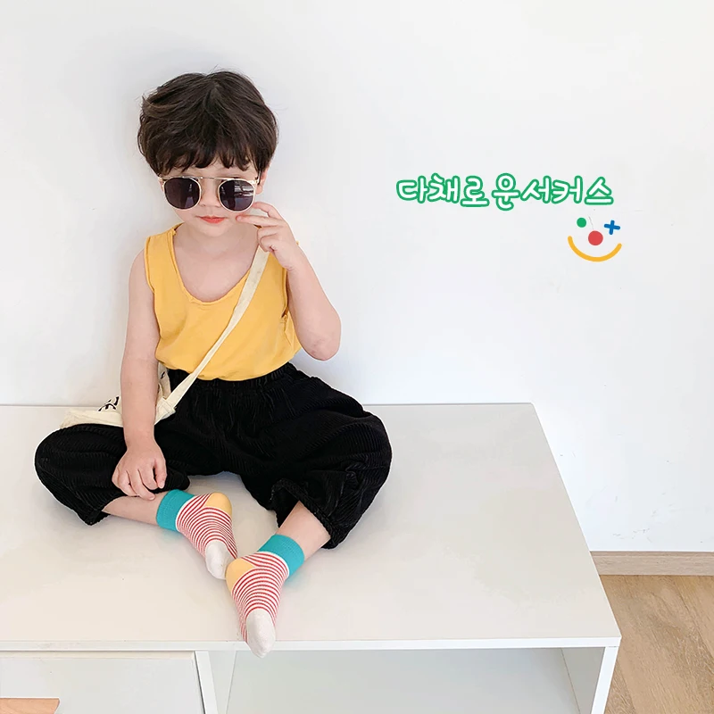 

Children's socks circus cotton products spring and summer thin striped baby socks men's cotton socks children's socks