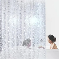 fashion home decor stain resistant peva waterproof shower curtain liner for home bathroom curtains shower curtain