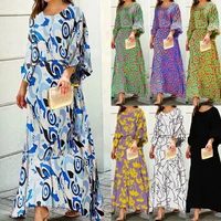 2022 womens summer new loose plus size printed long sleeved tops high waisted half length skirt suits