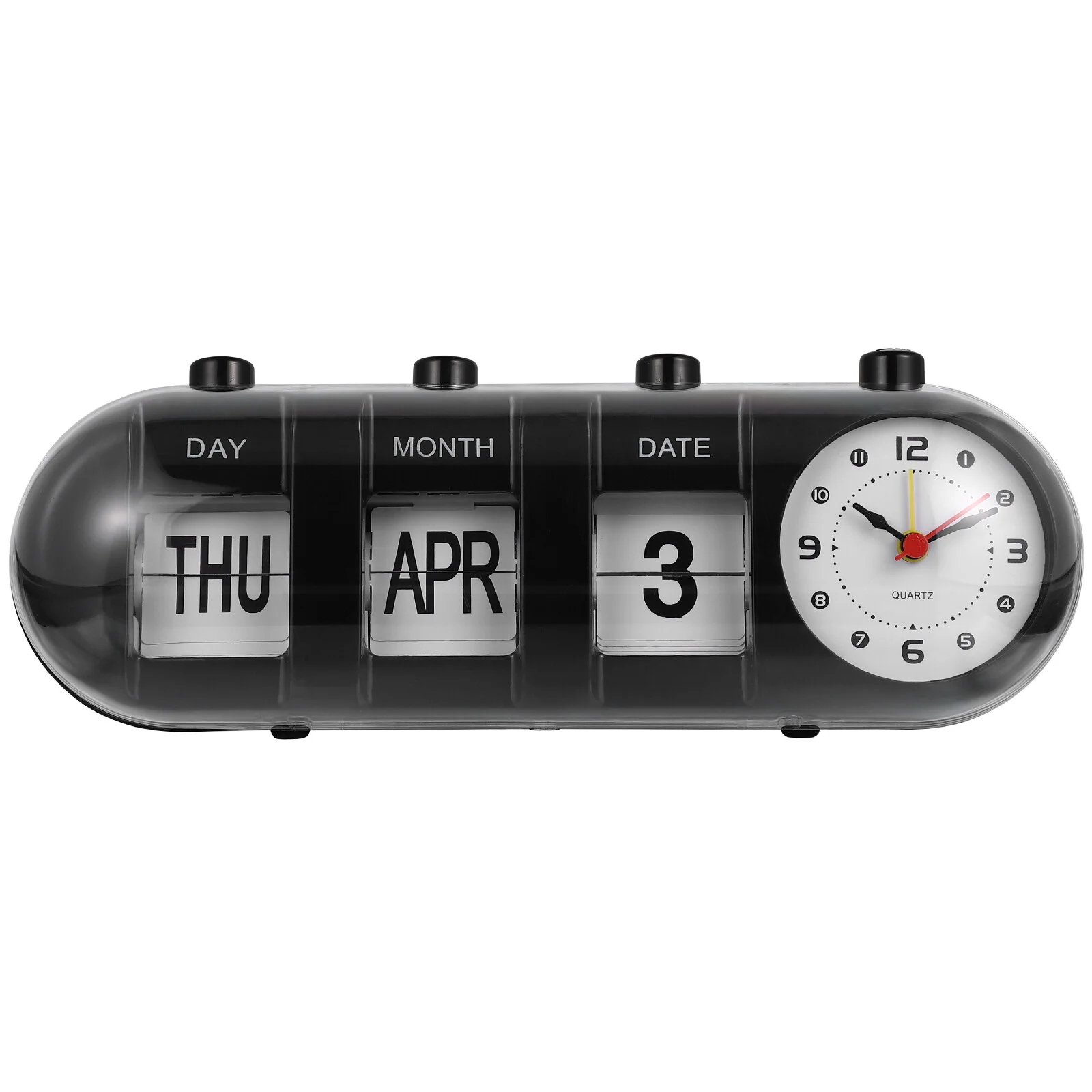 

Digital Clocks Display Stand Date Month Turn The Page Home Plastic Manual Dating