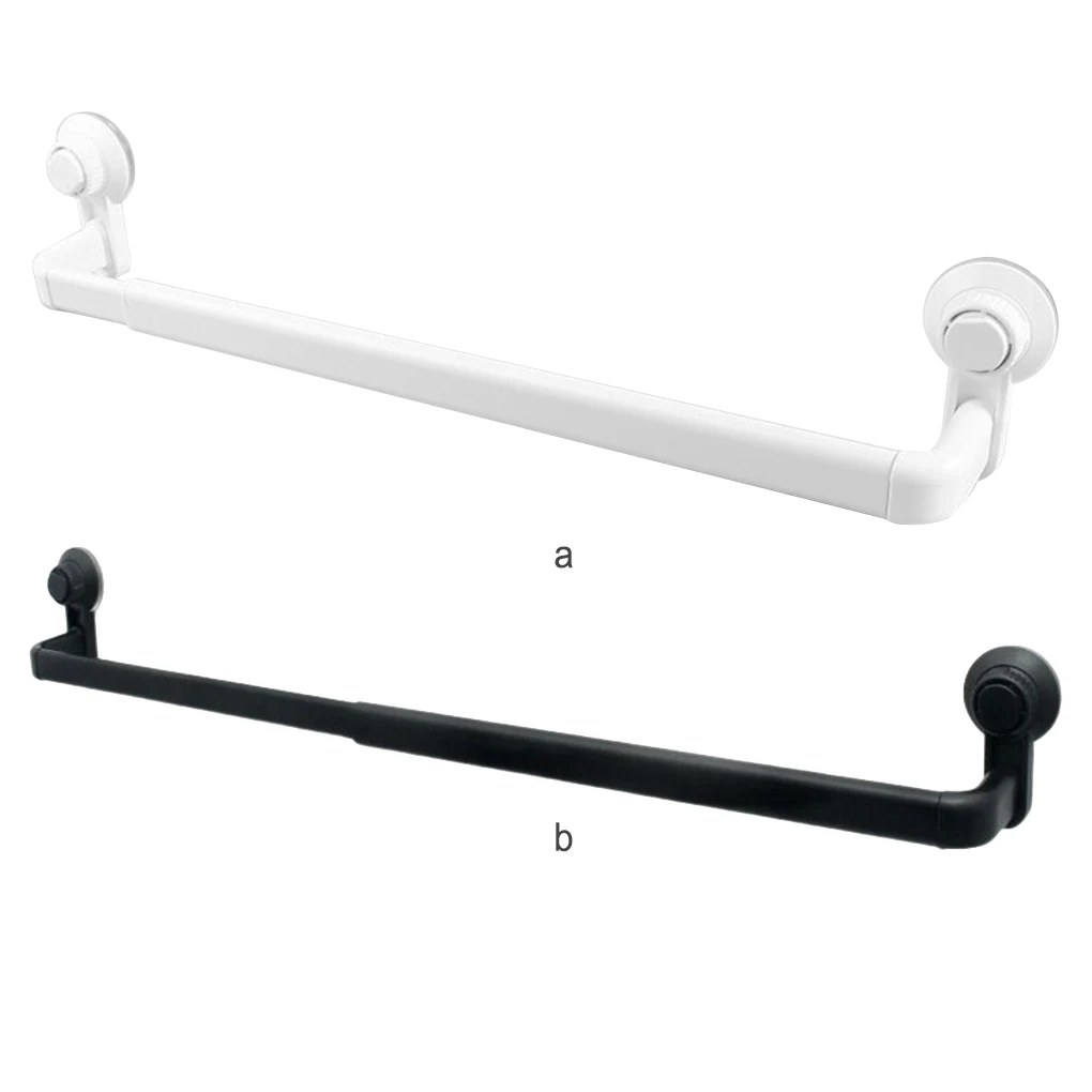 

Towel Bar Handy Installation Suction Cup Storage Rod Load-bearing Wall Mounted Hanger Shower Fitting Towels Rack Black