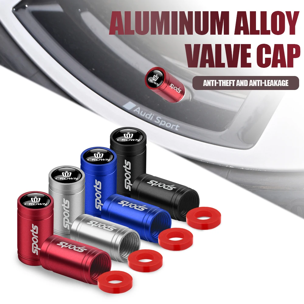 

4pcs Car Wheel Tire Air Valve Caps Tyre Rim Stem Covers Protection For TOYOTA C-HR RAV4 Yaris Camry Land Cruiser Avalon