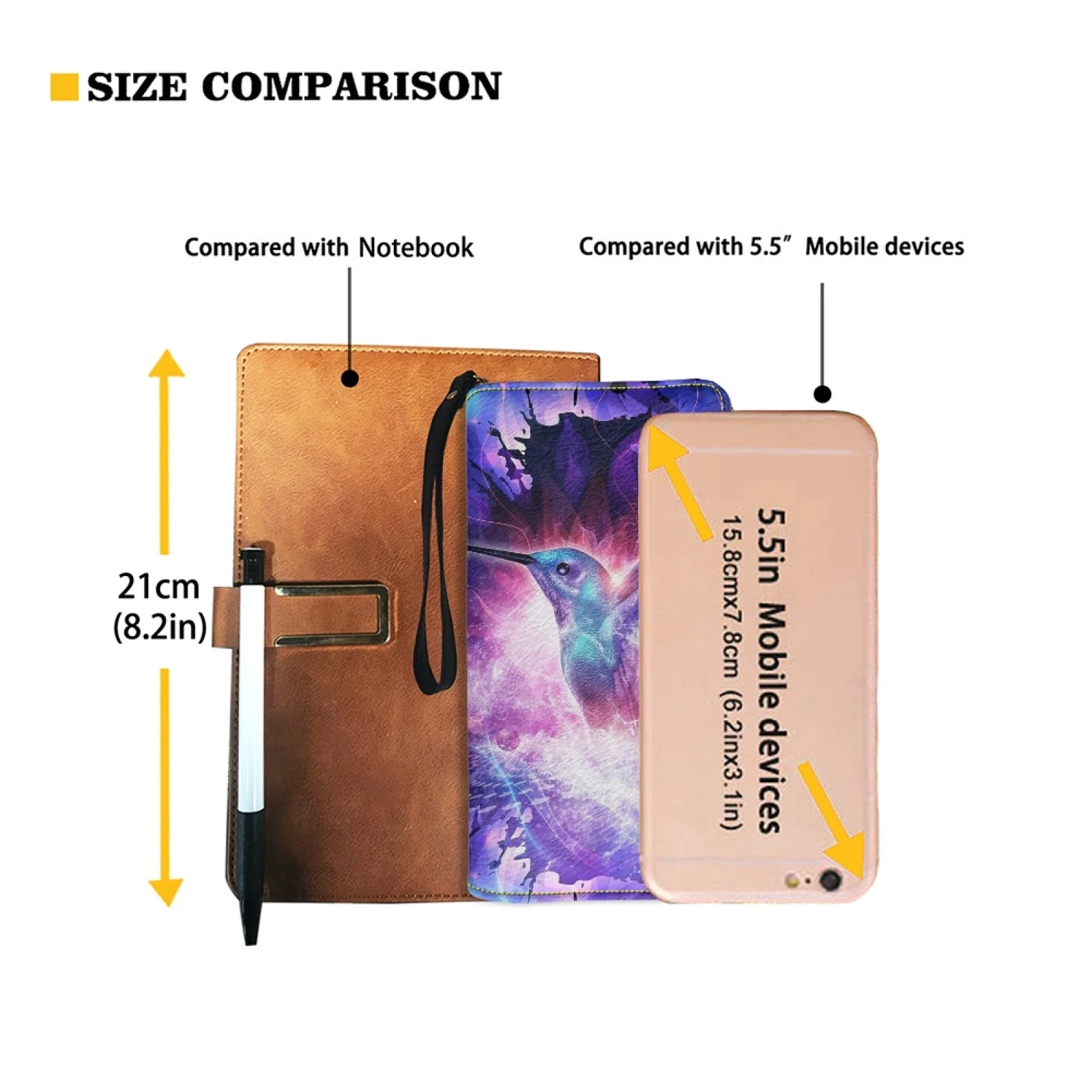 Belidome Women's Clutch Wallet Hummingbird Floral Print RFID Blocking Wristlet Wallets Credit Cards Purse for Ladirs Teen Girls