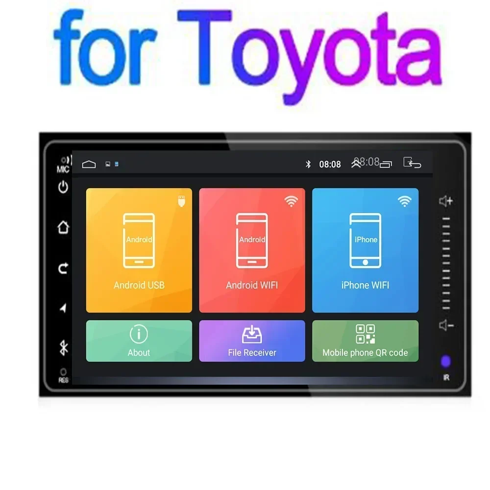 2 Din Android 13 Universal 7Inch Car Radio For Toyota GPS Navigaion Head Unit 7 Inch Carplay Auto Player Camera
