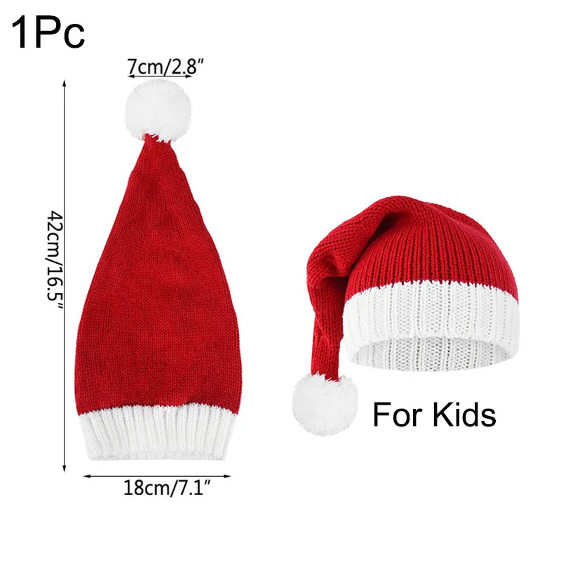 

Красная вязаная шапка для детей и взрослых