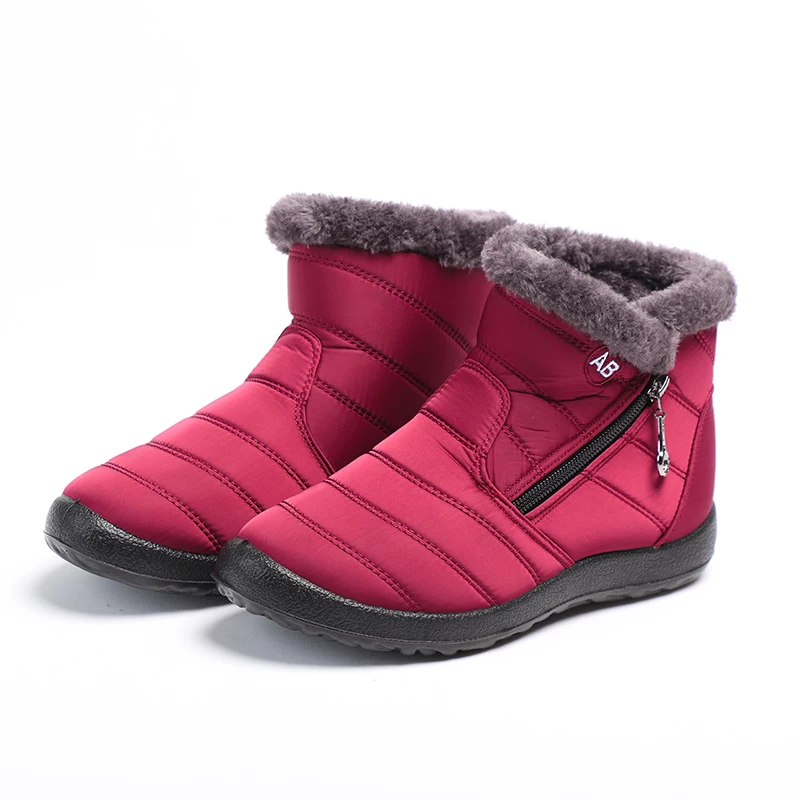 

35-43 Plus Size Women Boots Ankle Boots For Women Waterproof Upper Pu Sole Non-Slip Lightweight Keep Warm Winter Snow Boots