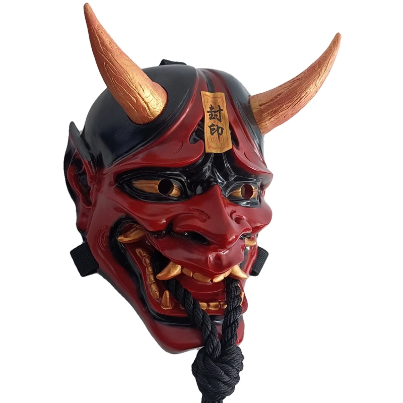 Декоративная маска для Хэллоуина в японском стиле страшный косплей укиё-Рисунок