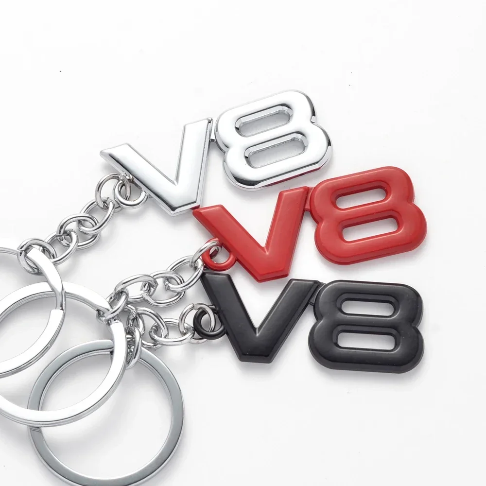 V8 Badge для Honda RS150 C70 EX5 Crosstour H-RV NSX Pilot Jade vision брелок ключей автомобиля металлический