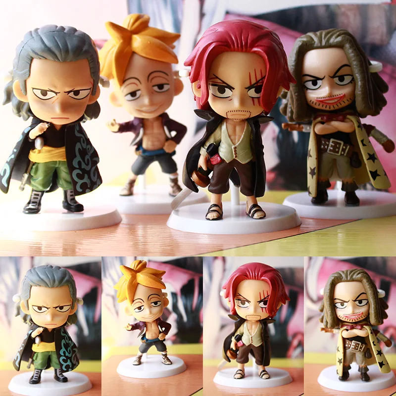 

Anime Goods One Piece Q Version Cute Shanks Ben Bekkuman Yasoppu Marco Doll Action Figure Model Toy