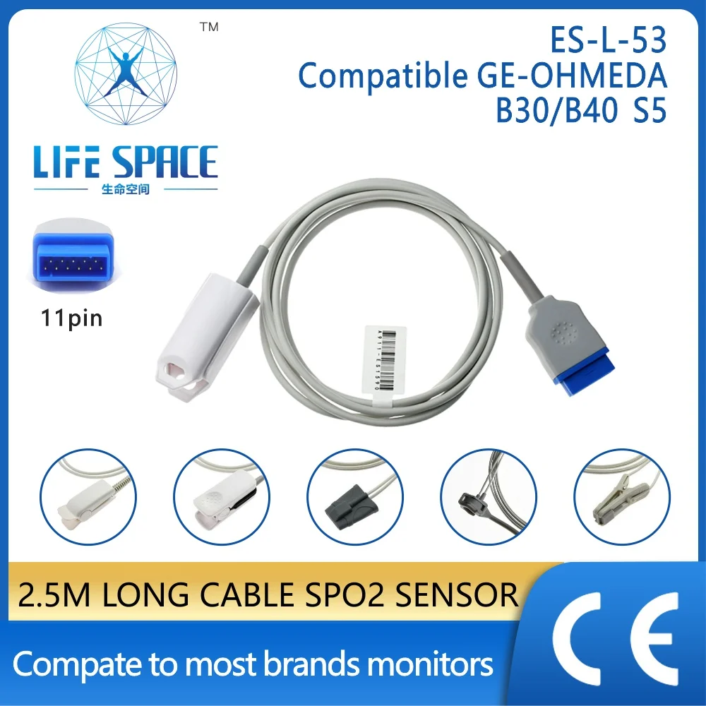 

Spo2 Sensor Oximetro Tensiometro Digital Para Dedo Pulse Oximeter GE-OHMEDA B30/B40 S/5 Monitor Multiparametrico Medico