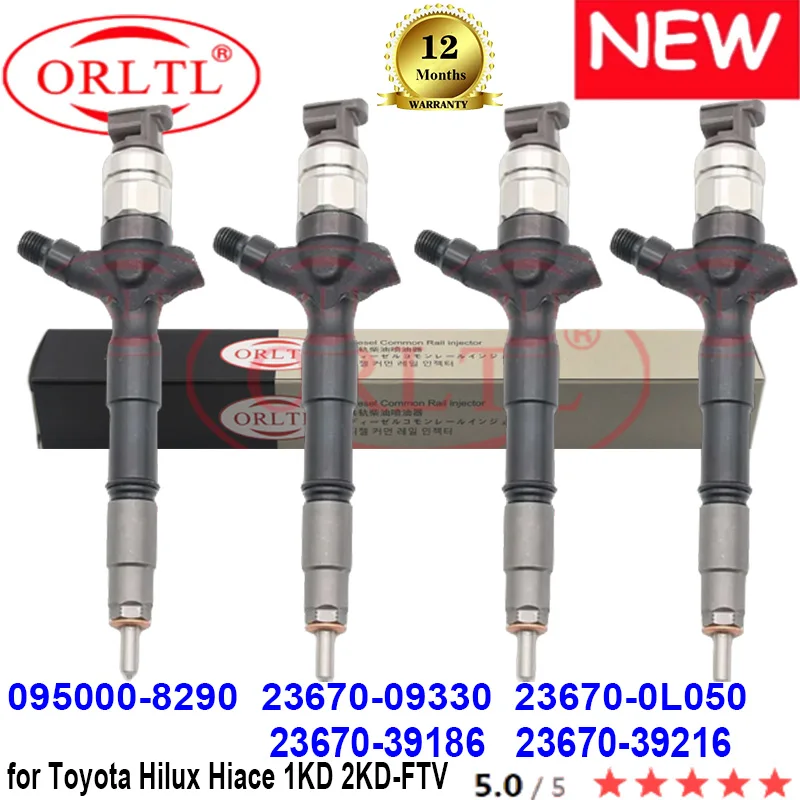 4 шт. новый дизельный инжектор 23670-0L050 23670- 0933023670 -39186 23670-39216 095000 -8290 для Toyota Hilux Hiace 1KD
