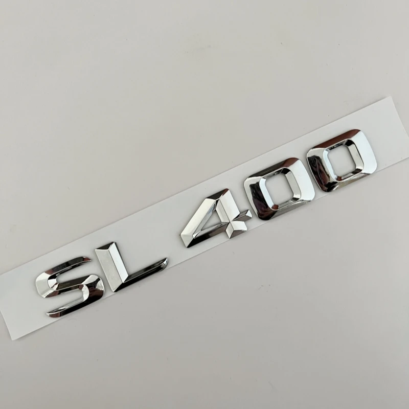 Lambang ABS Atas SL400 SL500 SL550 Huruf Krom Tajam 2015 г. для Mercedes Benz R129 R230 R231 Stiker Logo Papan Nama Bagasi Mobil
