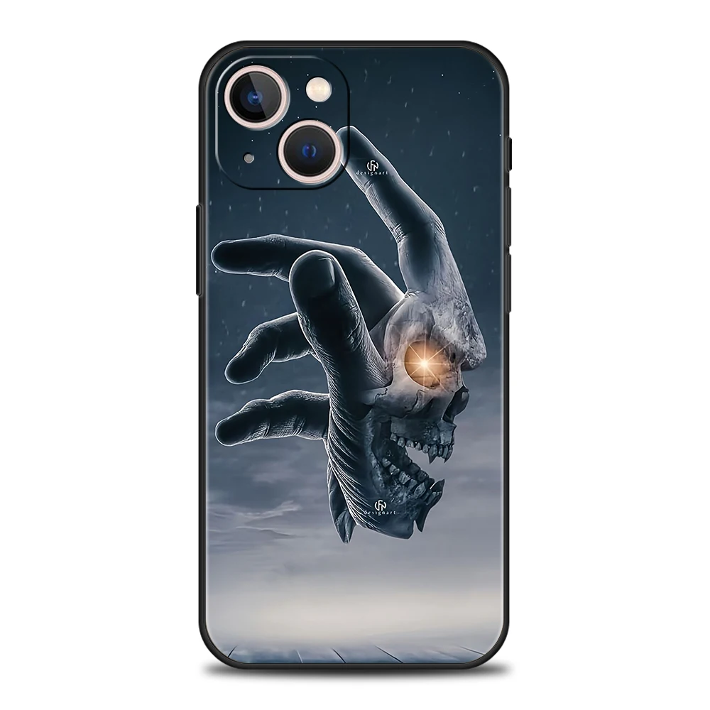 Противоударный чехол-накладка Terror Black Skull из мягкого ТПУ для iPhone 17, 16, 15, 14, 13, 12 Pro Max, 11 Pro Max, 7, 8 Plus, 17AIR (art.: 3920dc1e07fec) - 3920dc1e07fec