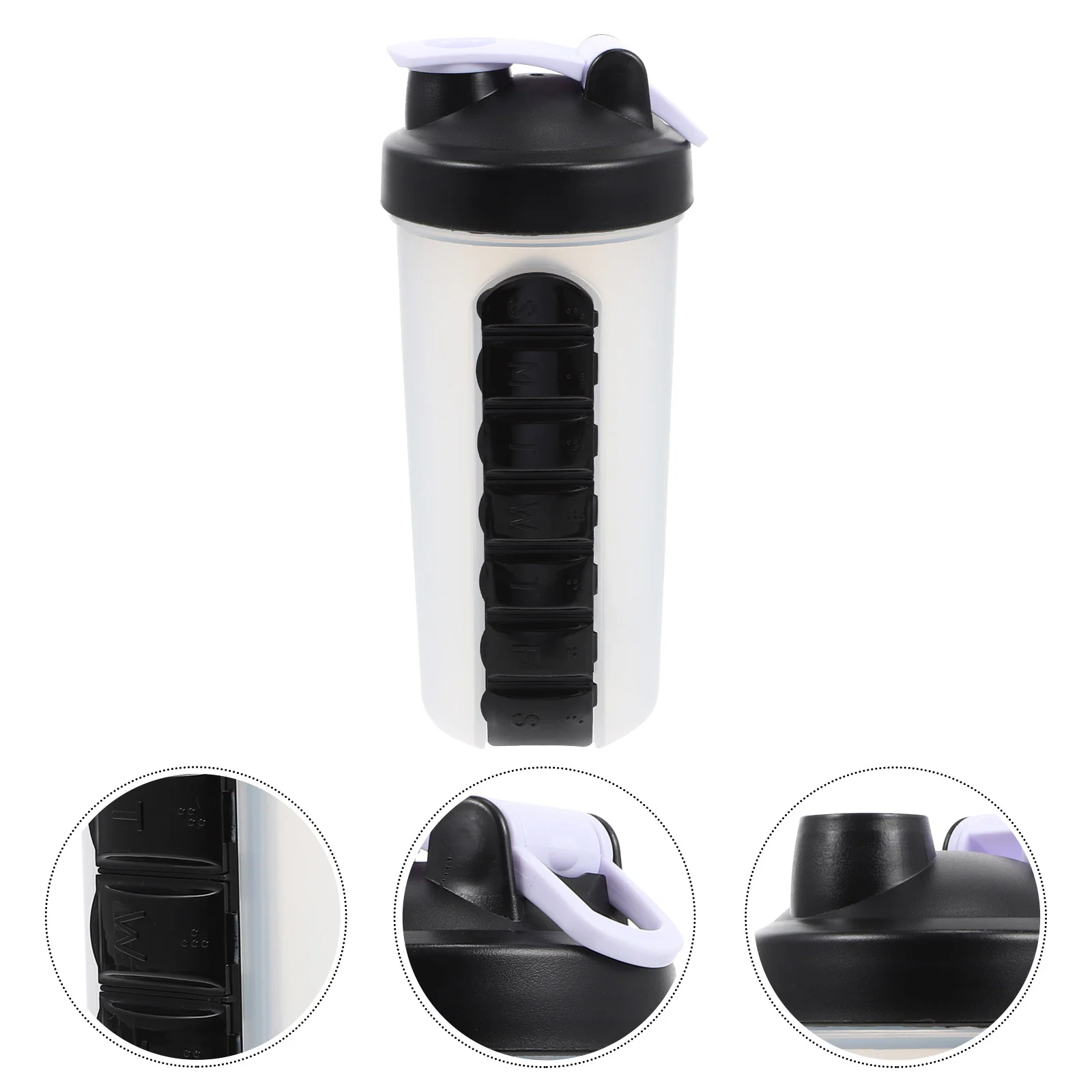 

Bottle Water Shaker Bottles Protein Kettle Case Sports Blender Box Travel Planner Organizer Mixes Daily Holder Drink Fitness