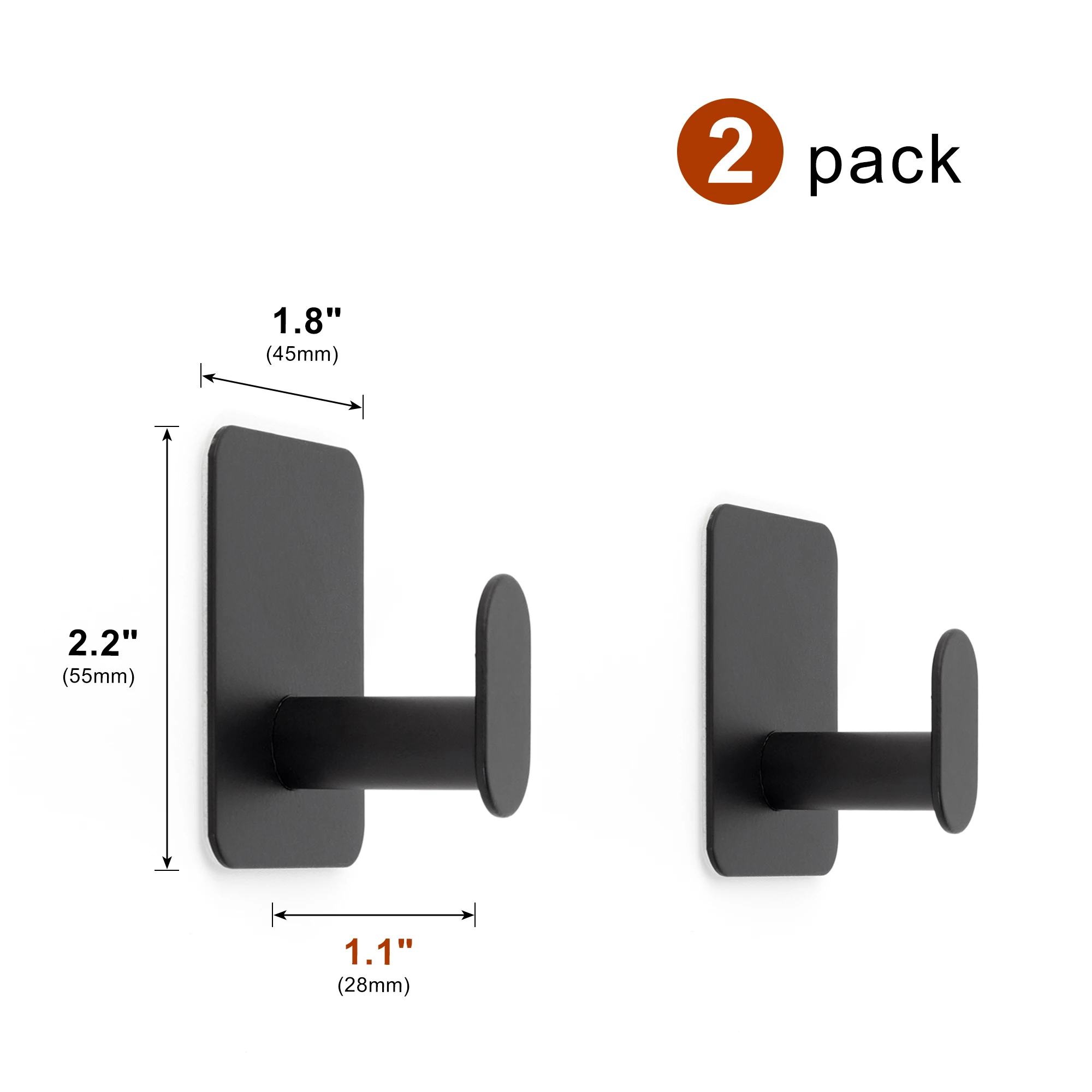 

Черные настенные крючки из нержавеющей стали