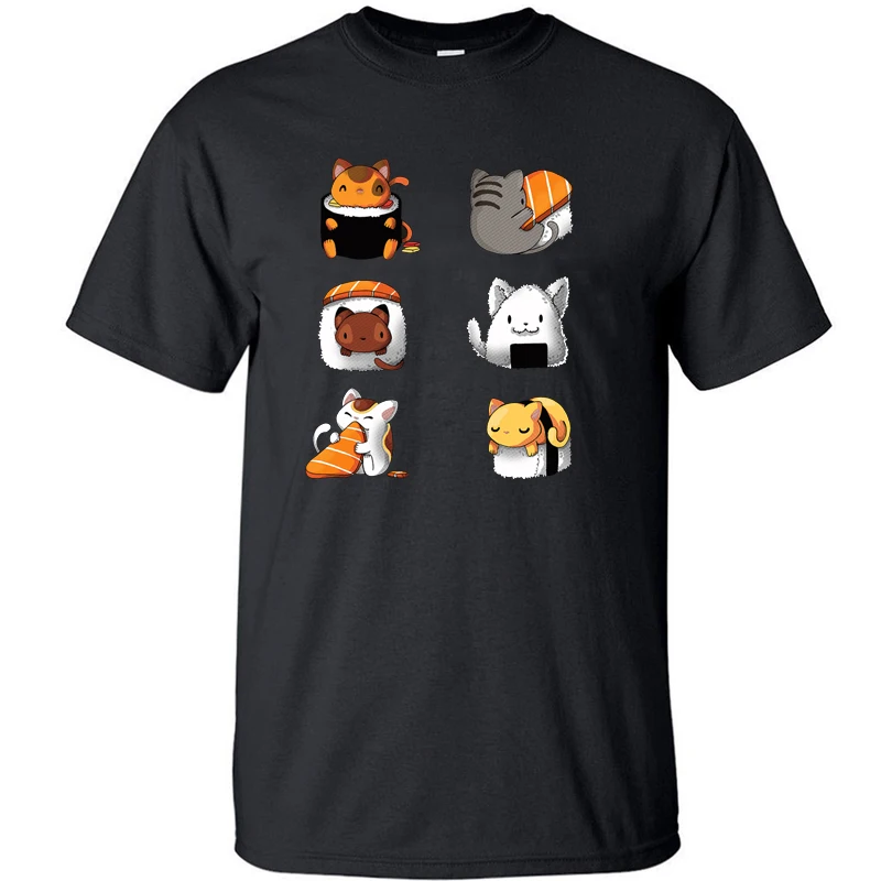 

Sushi Cat Funny Cats Funny Graphic T Shirts Tshirt T-shirts Oversized T Shirt Men Tee Streetwear Tshirts Cotton Summer Tops Tees
