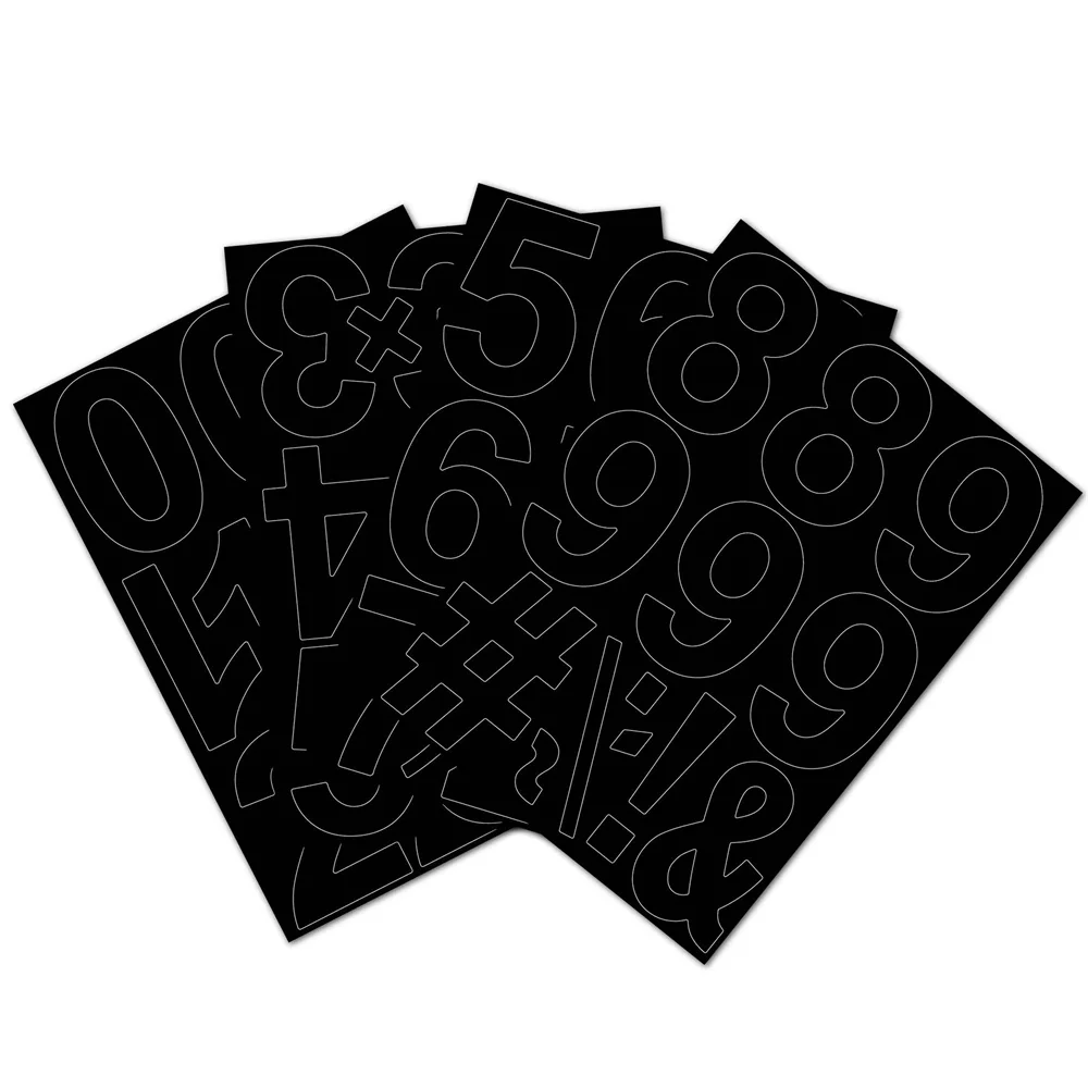 

4pcs Vinyl Numbers Stickers Sunlight Resistant Waterproof Marker Sticker Kscraft Craft Supplies Scrapbooking Material