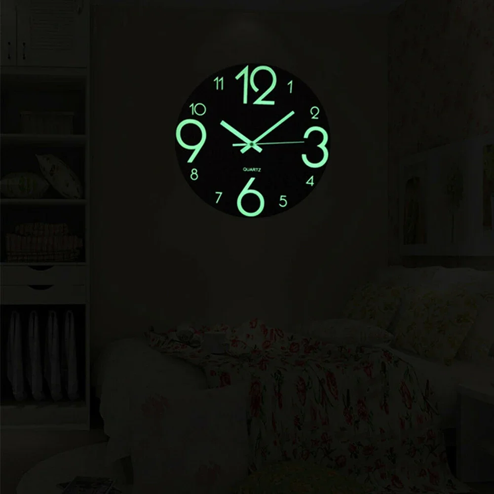 Светящиеся Настенные часы деревянные бесшумные кухонные настенные ночное