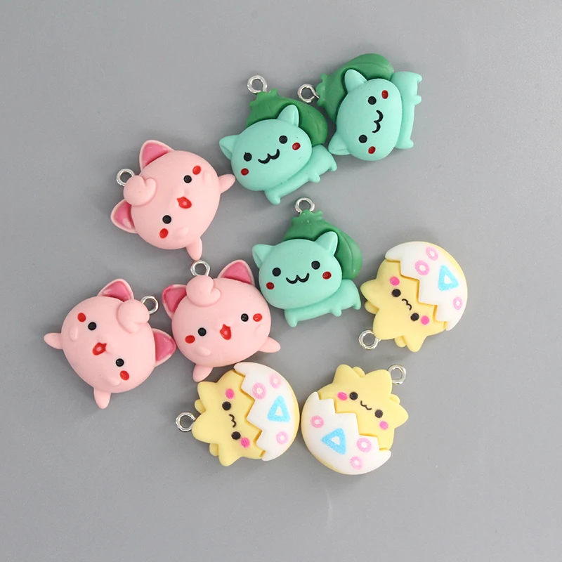 10 шт. аниме Elf маленький монстр Подвеска из смолы японская мультяшная лягушка