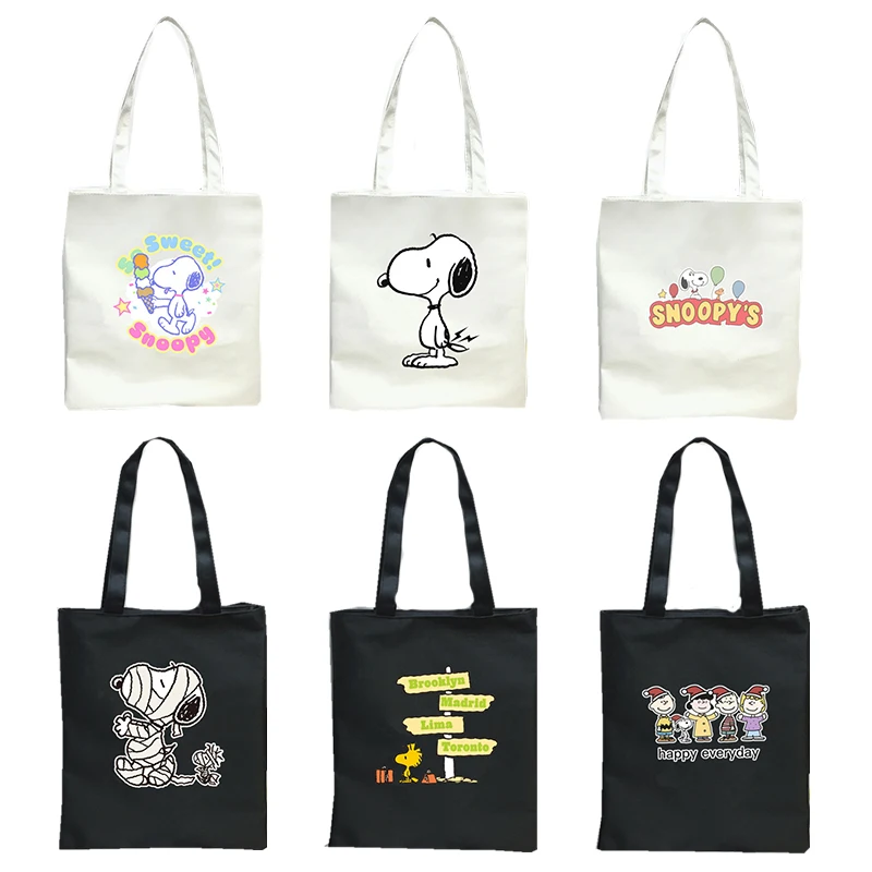 

Сумка-тоут из парусины с мультяшным принтом, милая Холщовая Сумка-тоут на молнии с аниме, вместительные портативные канцелярские принадлеж...