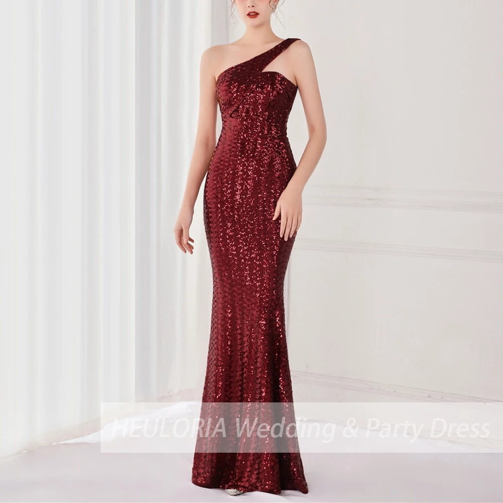 

Женское вечернее платье с блестками, платье с одним открытым плечом и юбкой-годе, модель 2022 года