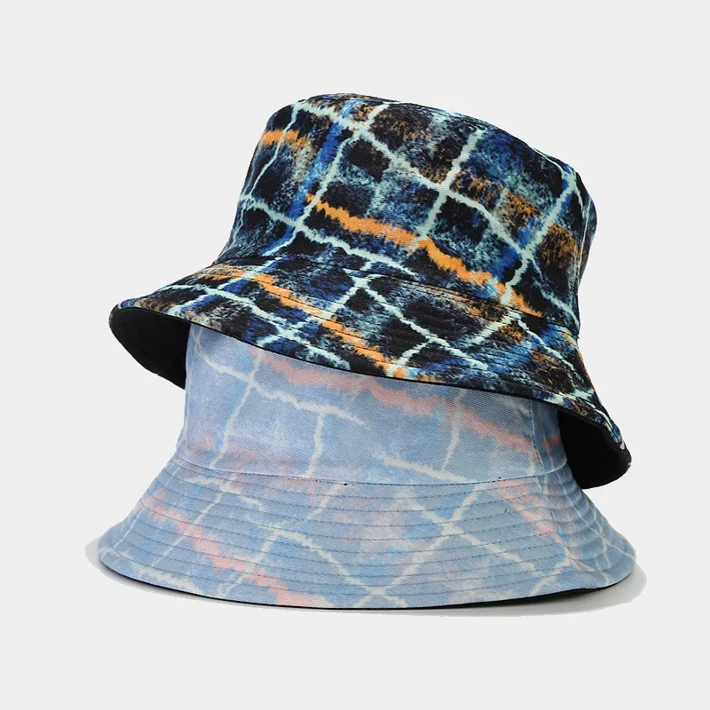 

Double Sided Bucket Hats for Women Summer Sun Hat Street Fashion Men Panama Fishing Cap Fisherman Caps Chapeau Femme Casquette