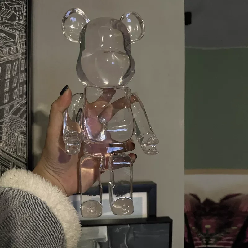 

Plating Bearbrick 26cm 400% Statue Violence Bear Sculpture Figure Ornaments Bookshelf Living Room Home Decor New Year Gift