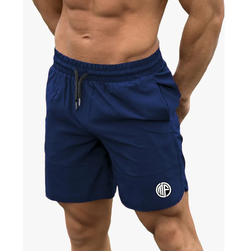 Мужские летние шорты для бега и тренировок Quick Dry Fitness, спортивные брюки для занятий в тренажерном зале и других видах спорта.