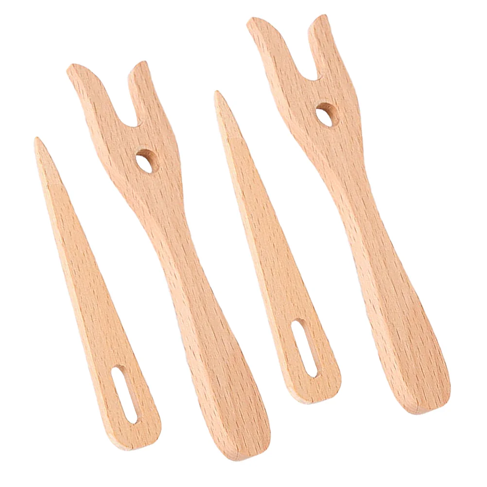 

Tool Weaving Loom Knitting Wood Wooden Kids Craft Fork Crochet Hand Needle Stick Lucet Braider Tapestry Diy Needles Cording