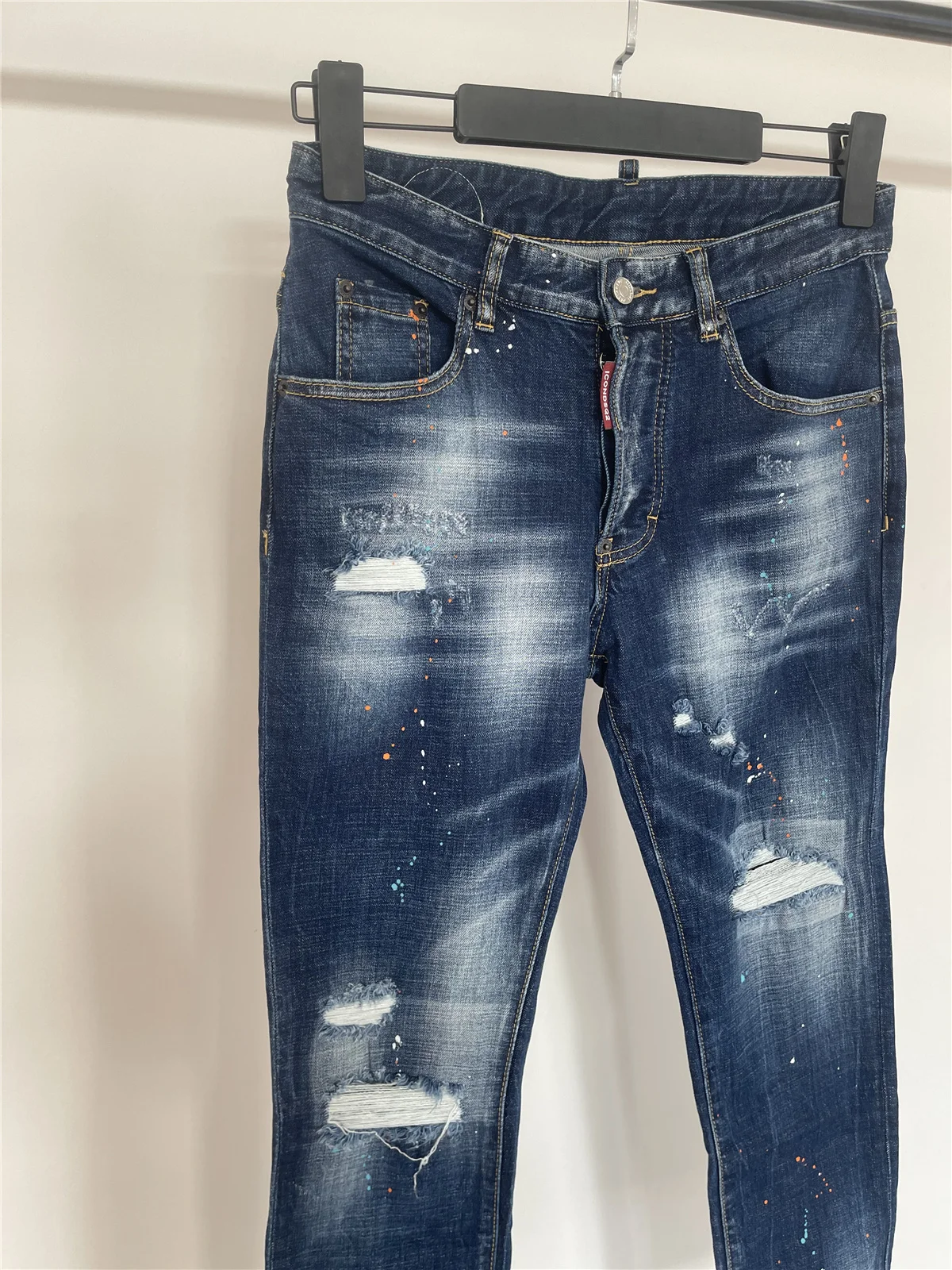 2024 осенне-зимняя новая стирка шлифовка отверстие патч краска трехмерная резка