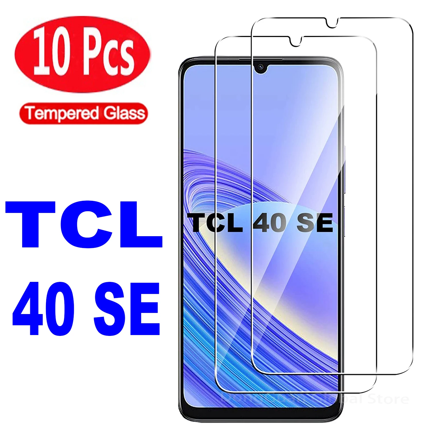 

10Pcs Tempered Glass For TCL 40 SE X XL XE R 405 406 408 40X 40XL 40XE Screen Protector Glass Film