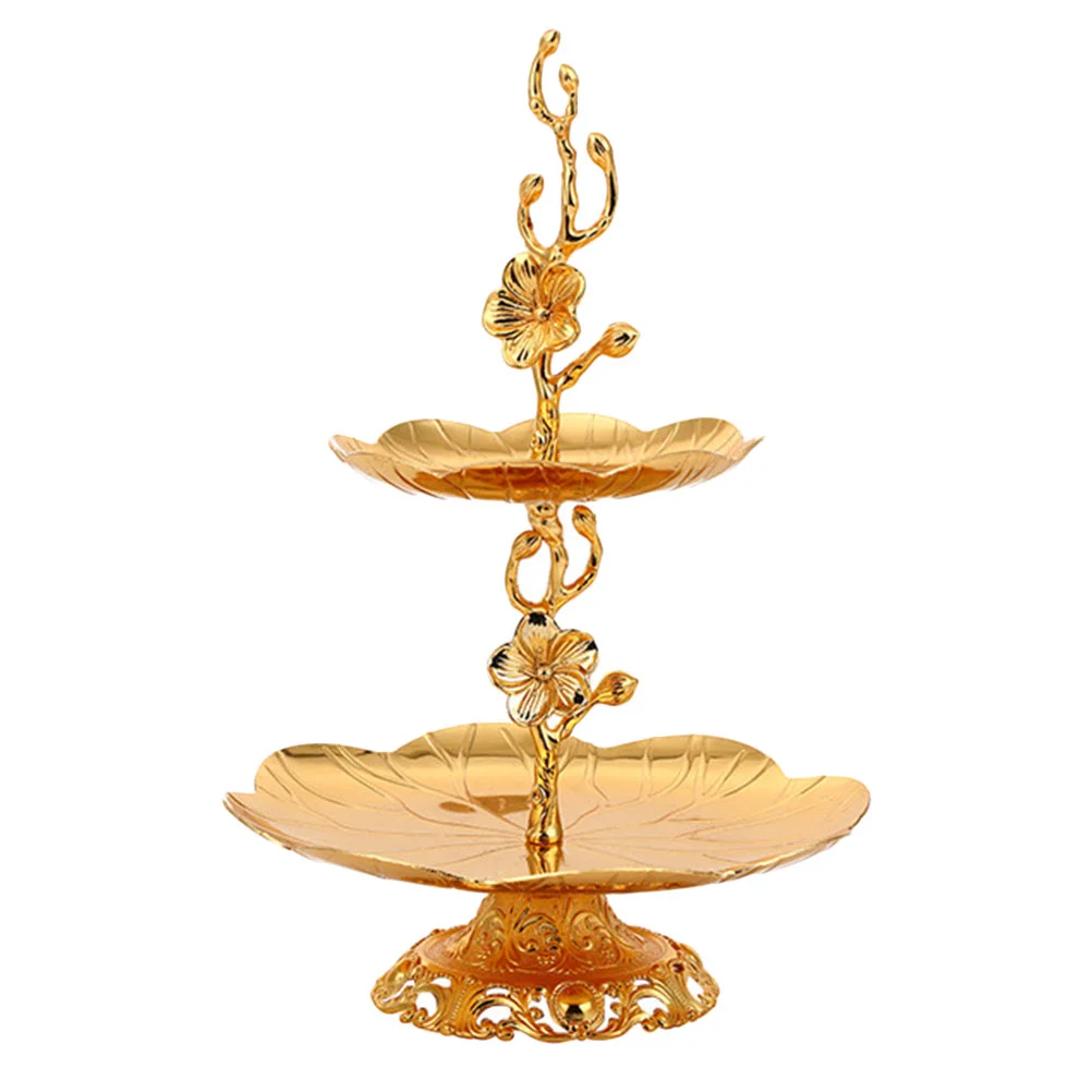 

Home Décor Graduation Cupcake Stand Fruitcakes Serving Platter Small Metal Tray Cake Stands Display Group Golden Fruit Plate