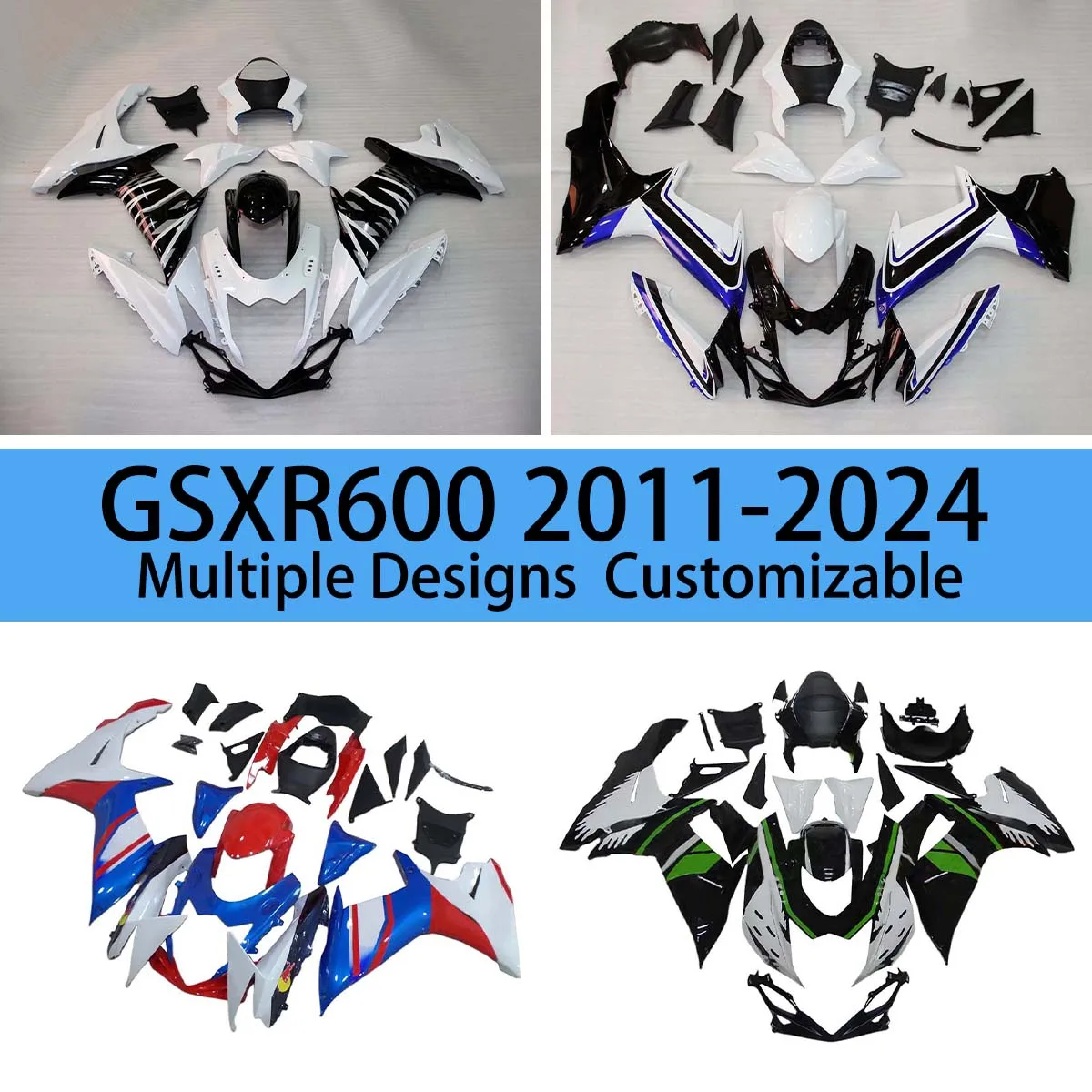 Комплект обтекателей Moto Cross GSXR 600 750 2011 2012 2013 2014 2015 2016 2017-2024 Обтекатели мотоциклов