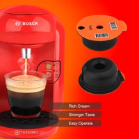 icafilas brand coffee filter eco friendly refillable coffee capsules for tassimo bosch machine reusable coffee pod crema maker