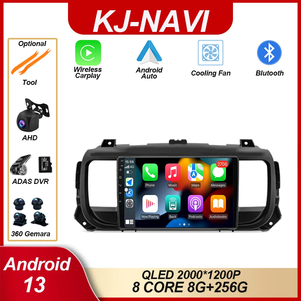 

Для Peugeot Expert 3 Citroen Jumpy 3 SpaceTourer 2016 - 2021 Android 13 2Din радио E53 X5 M5 Carplay 4G Автомобильный GPS Авторадио