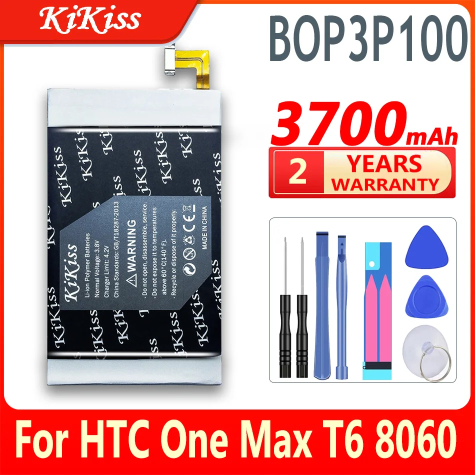 

KiKiss 3700mAh Battery For HTC One MAX T6 809D 8060 8160 8088 8090 803e 803s Mobile Phone Battery BOP3P100 B0P3P100