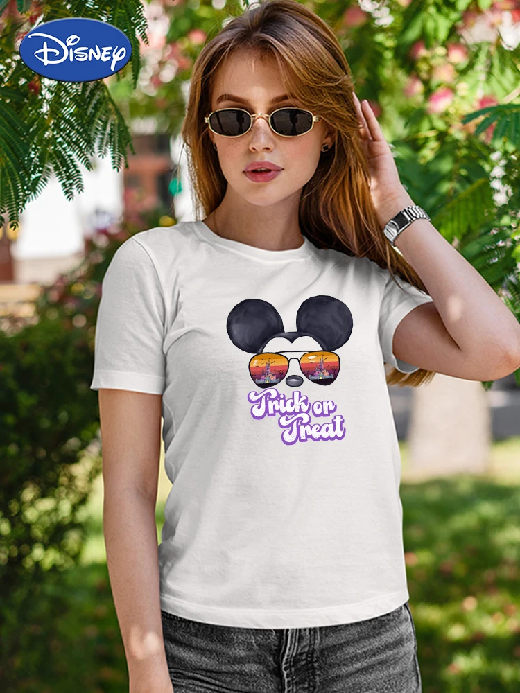 

Обычная футболка с Микки Маусом, одежда унисекс, фирменные футболки Disney, мягкая ткань с коротким рукавом, Новинка лета 2022, женская одежда