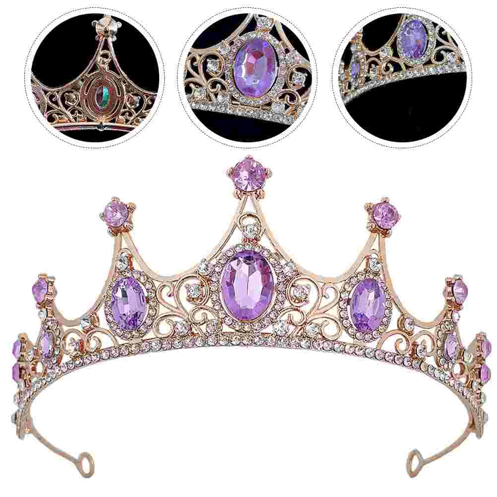 

Crown Wife Presents Wedding Tiaras Bride Woman Gift Girls Acrylic Rhinestone Crowns Cosplay