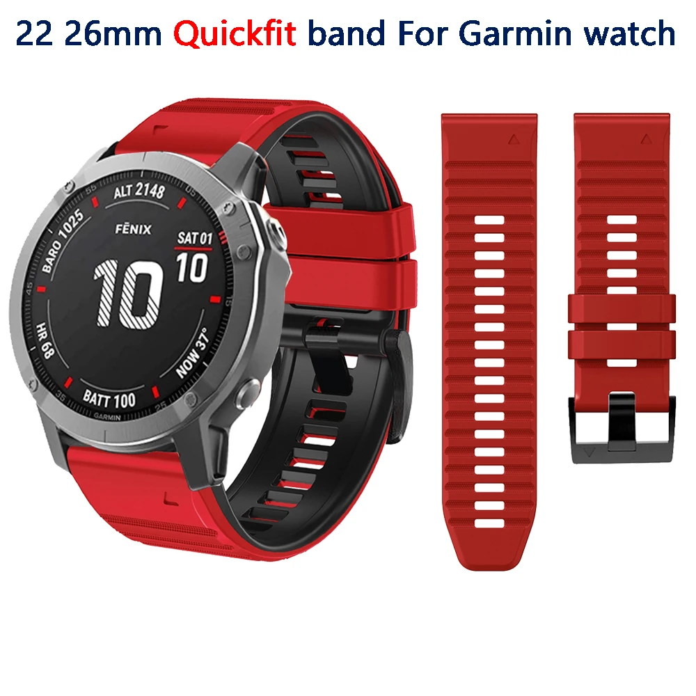 

Быстросъемный силиконовый ремешок для часов Garmin Fenix 6X quatix 7, ремешок Garmin Enduro/Forerunner 945, Аксессуары для браслета EasyFit