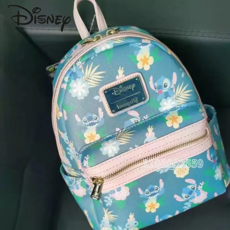 Disney Stitch New Mini Backpack Luxury Brand Women's Backpack Leisure Versatile Travel Backpack Cartoon Children's Book Bag