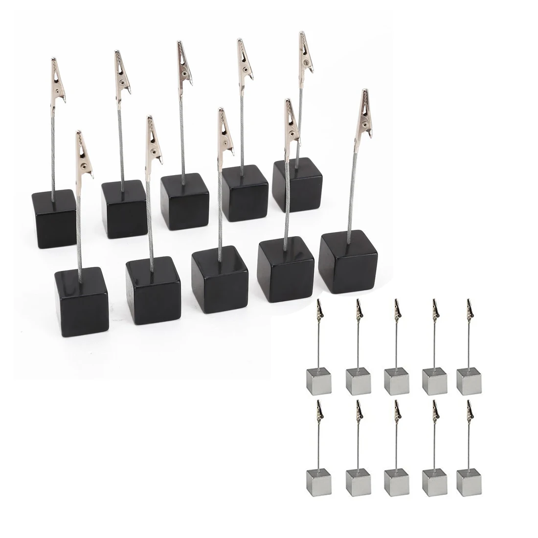 

Card Holder Square Memo Holder Card Clip Photo Office Holder Note - 10 Pieces
