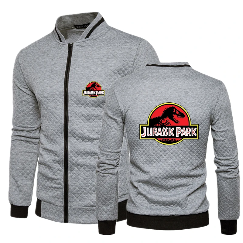 

New Autumn 2022 Men's Stand-Up Collar Casual Sport Front Back Printed Slim Men's Fashion Jacket