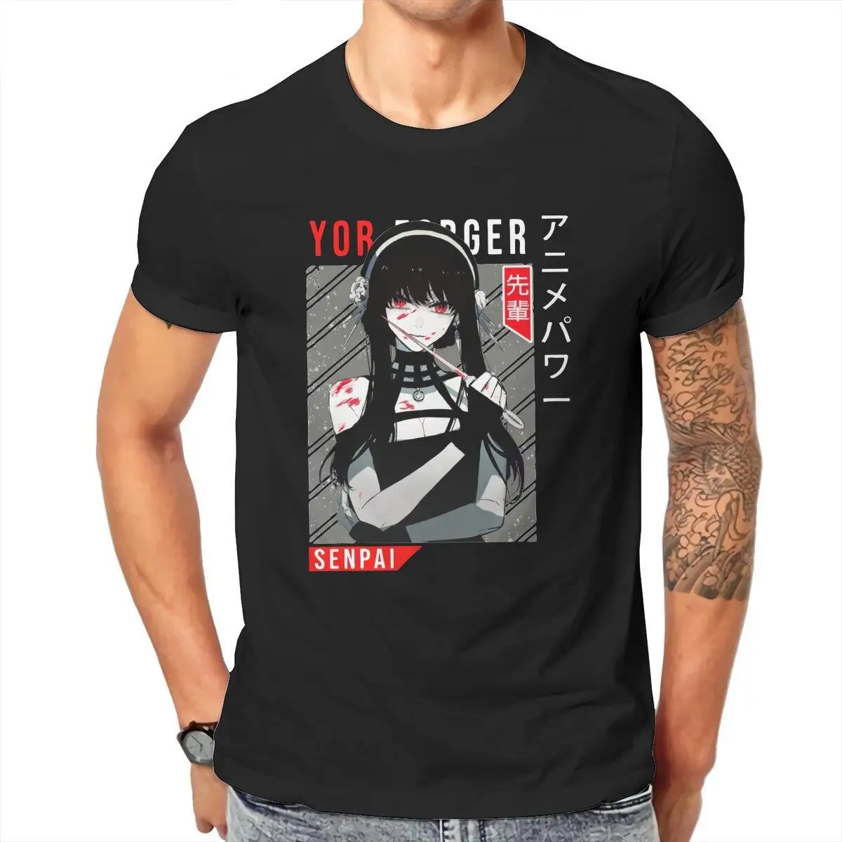 Men Yor Forger Assassin  T Shirt Spy X Family Anime Yor Forger Cotton Clothing Funny Round Collar Tee Shirt Original T-Shirts