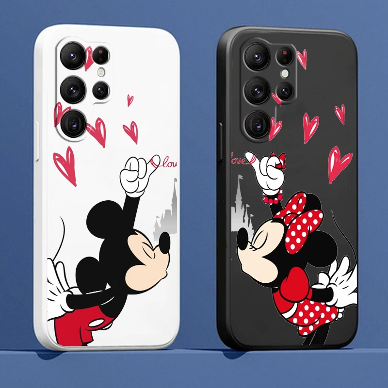 

Liquid Rope Funda London Disney Mickey Minnie Phone Case For Samsung Galaxy S22 S21 S20 FE S10 Note 20 10 Plus Lite Ultra 5G