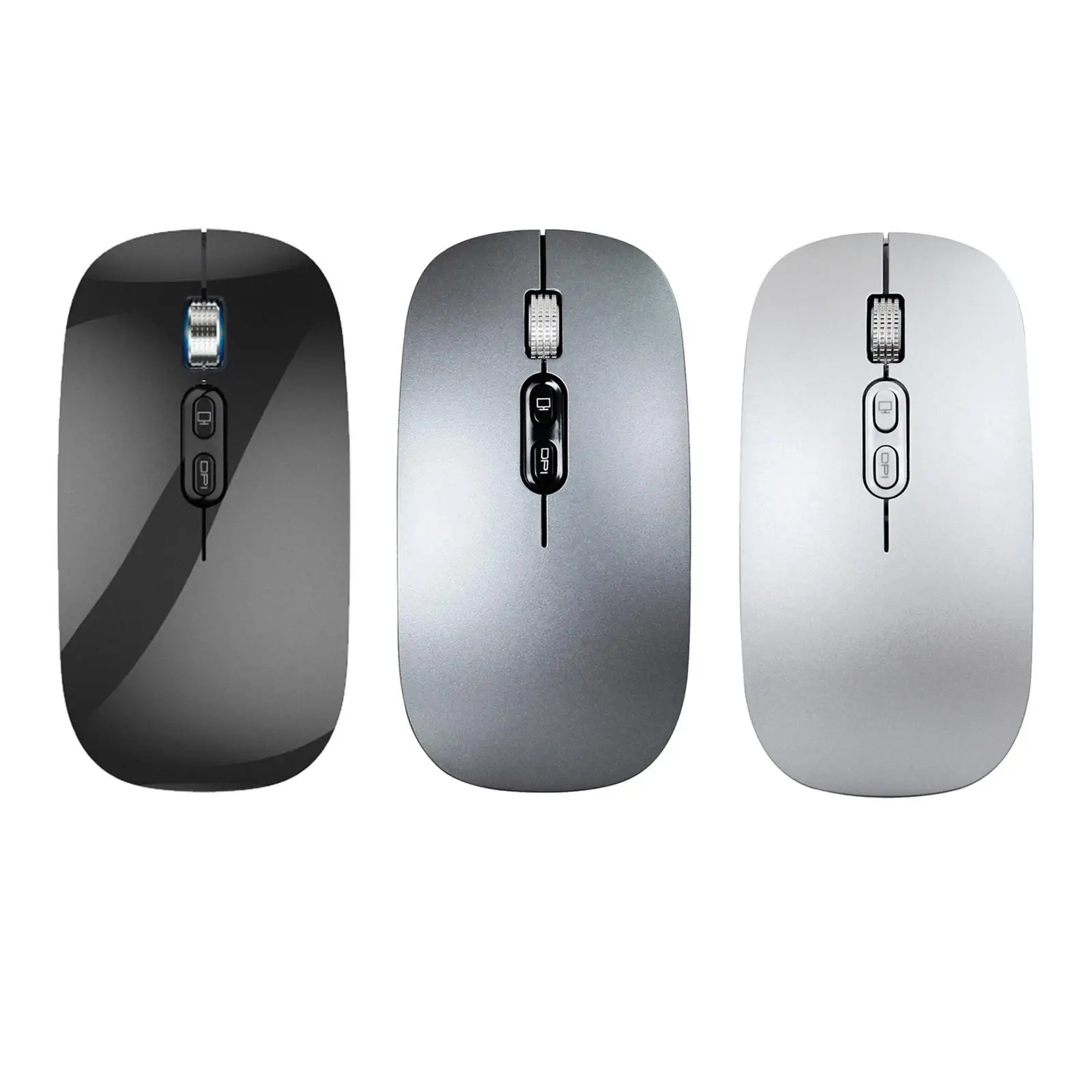 

Беспроводная оптическая тонкая портативная Бесшумная мышь 2,4G BT5.1 2 режима для офисного ноутбука