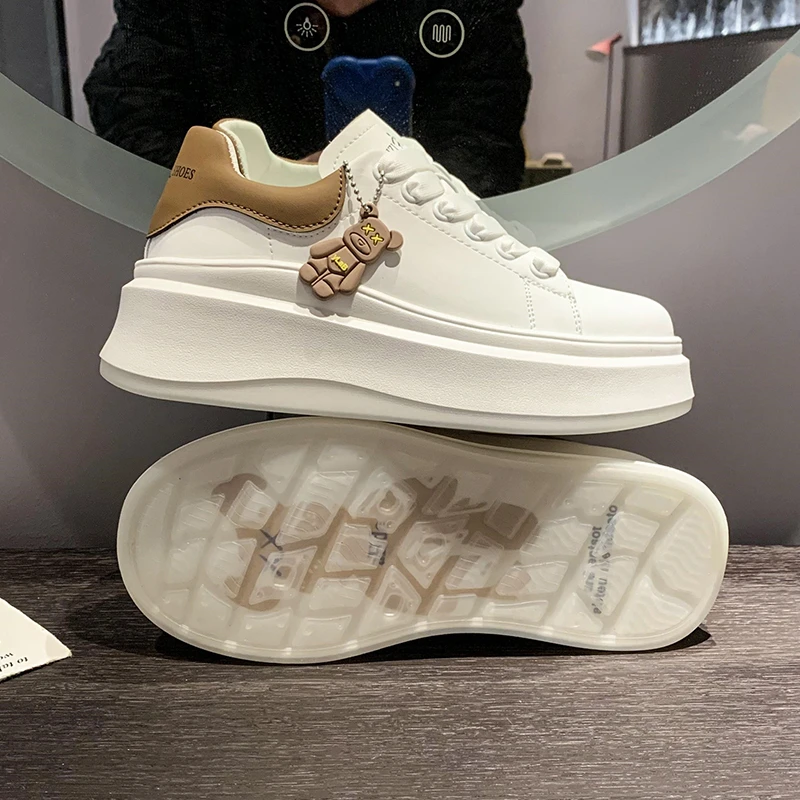 

Women Vulcanized Shoes White Chunky Sneakers Women Flats New Design Sport Shoes Women Shoes Fashion Walking Sneakers 2023